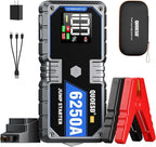 6250A Jump Starter Battery Jump Starter Battery Pack (for All Gas or 9.0+L Diesel), 2 USB Port, 12V Potable Car Jump Start