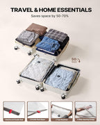 Travel Vacuum Seal Bags for Clothing with Rechargeable Cordless Pump, VINTAR 20 Pack (5J+5L+5M+5S) Carry-on Size Space Saver 