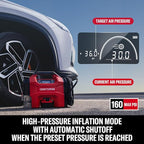 CRAFTSMAN 3-in-1 Tire Inflator, 160PSI Portable Air Compressor/Car Vacuum/Dust Blower, 20V Cordless & 12V Car Power, Air Pump with LED Light for Cars Trucks RV Tires (Battery Sold Separately)