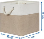 Temary Cube Storage Bins 11 x 11 Fabric Storage Baskets 4 Pack Storage Cubes Baskets for Gift Empty, Cube Organizer Bins Clot