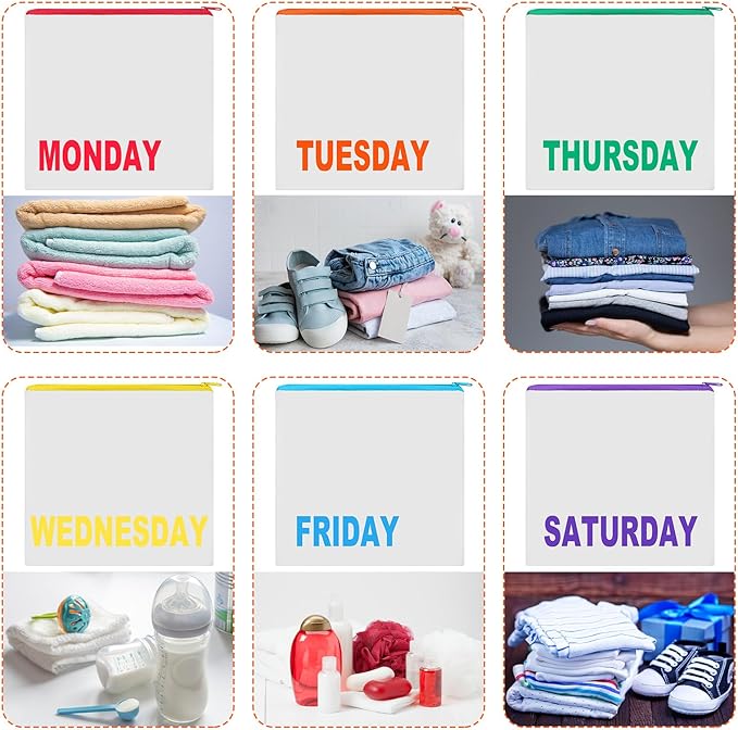 Oudain 7 Pcs Packing Cubes for Kids and Baby Travel Organizer Pouches for Suitcases and Luggage Travel Accessories for Boys a