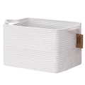 COMFY-HOMI Cotton Rope Woven Basket with Handles for Shelves,Toys,Book, Cloth Storage Baskets Bin for Organizing-13.5"x11"x9.