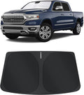TINGLU Sun Shade for Dodge RAM 1500 2019-2025 2026 CrewCab,MegaCab Pickup,2Dr RegularCab,4Dr QuadCab Accessories Windshield Sun Shade Window Shade UV Rays Protection Sun Visor Cover