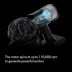 Dyson Car+Boat Handheld Vacuum, Cordless and Lightweight, Cleans Hard Surfaces and Upholstery, 115AW, 2 Power Modes, Up to 50