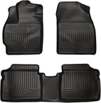 Husky Liners Weatherbeater Floor Mats | Fits 2010-2014 Toyota Prius | Front & 2nd Row, 3-pc Black - 98921