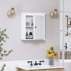Spirich Small Bathroom Wall Cabinet, Wall Mounted Storage Cabinet, Medicine Cabinet Organizer for Bathroom, Kitchen, Living R