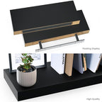 Ballucci Floating Shelves, 2-Pack 16" Wood Wall Shelf Set with Invisible Brackets for Bathroom, Living Room, Bedroom, Kitchen