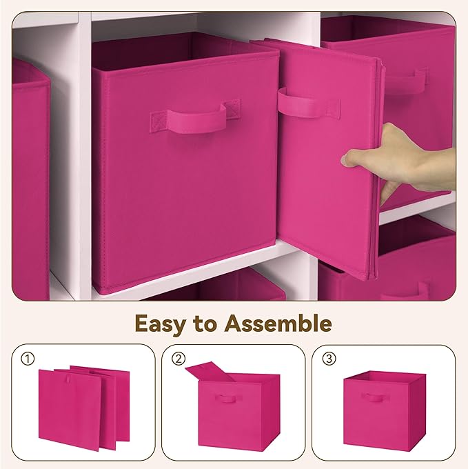 GRANNY SAYS 11 Inch Cube Storage Bins, Cube Storage Organizer, Fabric Storage Bins, Storage Cubes for Shelves, Closet, Toy St