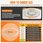 Heavy Duty Lazy Susan Turntable Bearing 20 Inch, 500lbs Capacity Rotating Swivel Plate for Round Table, Heavy Duty Swivel Bas