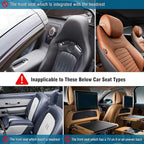 Tsumbay Car Backseat Organizer with Tablet Holder,9 Storage Pockets Foldable Table Tray Seat Back Protectors Kick Mats -PU Leather 1Pck