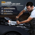 Portable 10-in-1 Car Battery Jump Starter with Air Compressor 6000A 160PSI Portable Car Jumper Starter (All Gas 12L Diesel),