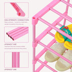 HITHIM 4-Tier Free Standing Shoe Racks for 6-8 Pairs Shoe Storage,Kids Shoe Racks for Small Place,Lightweight Stackable Shoe 