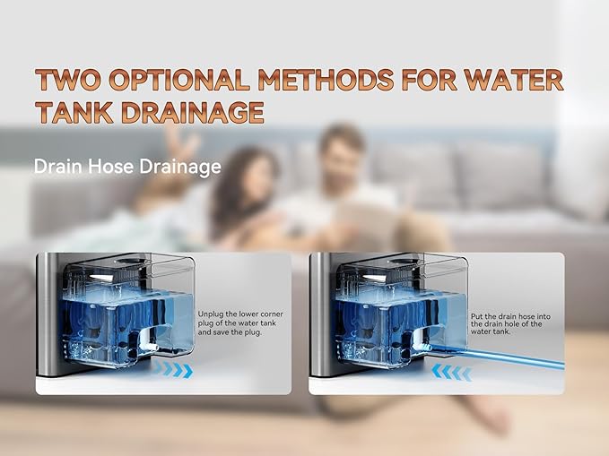 Home Dehumidifier with Drain Hose, (950 sq.ft) 95oz Quiet dehumidifier for Bathroom Bedroom, with Air Reusable Filter Indoor 