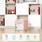 DIMJ Cube Bins, 12.2-Inch Storage Bins Cubes with Window, 6 Packs Collapsible Storage Bins with Handles, Closet Storage Baske