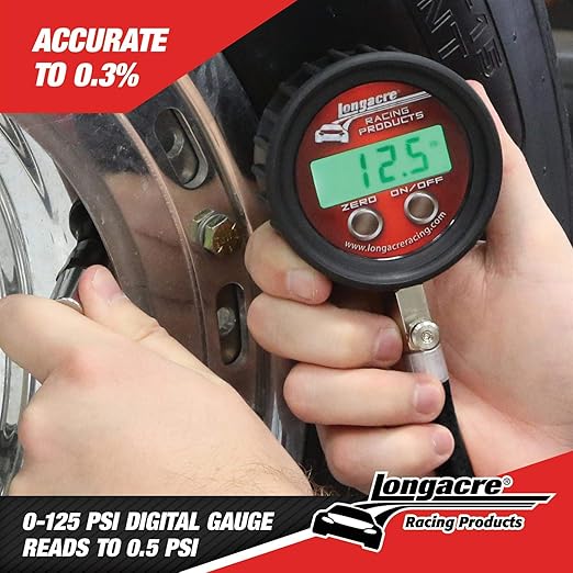 Longacre 52-53028 Pro Digital Tire Pressure Gauge 0-125 psi