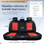 Coverado Leather Rear Seat Covers for Cars, Waterproof Back Seat Cover, Universal Automotive Seat Cushion Protector for Most 