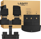 LASFIT Floor Mats & Backrest Mats & Cargo Mat for Hyundai Palisade 7/8 Seats 2026 (Only Fit Gas), All Weather TPE Custom Fit Car Mats Floor Liners for Palisade, Full Set Mats Accessoires, Black