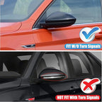 DERI Driver Side Mirror Cap Compatible with Volkswagen Jetta 2019 2020 2021 2022 2023 2024 2025, Left Side Mirror Cover fit for VW Jetta US Version Without Turn Signals, Glossy Black, 17A857537AGRU