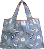 allydrew Large Foldable Tote Nylon Reusable Grocery Bags, 6 Pack