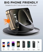 Beeasy Dashboard Cell Phone Holder for Your Car, Car Phone Holder with 360°Rotatable Silicone Non-Slip, Universal Car Phone M