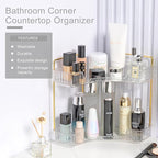 INVSSENE Corner Bathroom Countertop Organizer, Vanity Trays for Counter, Makeup Organizers, Perfume Tray, Kitchen Spice Rack,