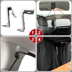 Tallew 5 Pcs Car Window Covers Sun Shades Black Divider Car Curtain Magnetic Privacy Side Sunshade Accessories for Men Adult Auto Camping Sleeping