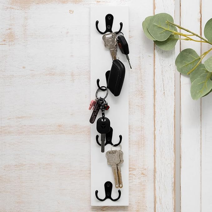 Yohsnor Vertical Wall-Mounted Key Holder – Stylish Entryway Hook Rack, Perfect for Narrow Spaces – Ideal Storage Solution for