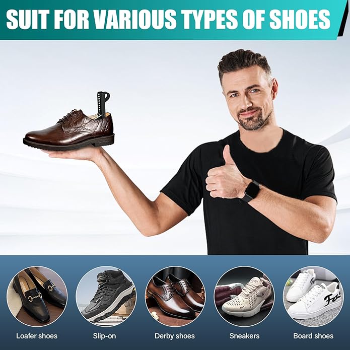 EchoDone 10 Pairs Plastic Shoe Tree Stretcher Shaper for Men