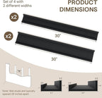Fun Memories Picture Ledge Shelf - 30 Inches Floating Shelves Set of 4 - Floating Shelves with Lip for Storage - Wood Bookshe