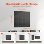 VEVOR Metal Pegboard Panels, 32" x 16" Pegboard, 2 Panels, Heavy Duty Steel Peg Board Wall Organizer, for Living Room Garage 