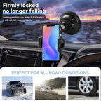 REYGEAK Aluminum Alloy Car Suction Cup Camera Mount,with Phone Holder with 1/4 Thread,Windshield Vehicle Attach for GoPro Hero13/12/11/10/9 Black DJI Pocket 3/Action 5/4,Insta360 X4/X3 Accessories