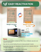 6 Gram (100 Pack) Kraft Clay Desiccants Packs, Premium Food Grade Desiccant - Rechargeable Moisture Absorbers for Food