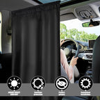 Car Privacy Curtain Universal Car Divider Curtain Between Rear Seat Auto Blackout Curtains Cars Sun Shades Side Window Shades Kit for Travel Camping Nap Sleeping(C)