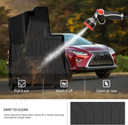 KIWI MASTER Floor Mats for 2016-2022 Lexus RX (RX350/ RX450h/ RX350L/ RX450hL), Custom Fit All Weather Car Mats, Heavy Duty TPE Floor Liners, Front & Rear 2 Row, Black