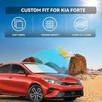 for Kia Forte 2019-2024 Windshield Sun Shade - 4 Layers Car Sunshades for Front Windows Shade Cover Custom Fit Forte Sun Visor 250T Retractable Shade Blocks UV Rays Car Accessories