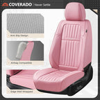 Coverado Car Seat Covers Full Set, Seat Covers for Cars, Car Seat Cover, Car Seat Protector, Leather Car Seat Cushion, Waterp