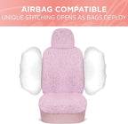 Carbella Plush Sherpa Fleece Car Seat Cover, 1 Piece Pink Seat Cover for Cars with Soft Cushioned Touch, Cute Automotive Inte