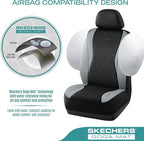 Skechers Car Seat Covers,Leather Seat Covers with GOGA Mat Technology,Waterproof Car Seat Covers Full Sets,Airbag Compatible,