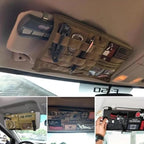 Large Molle Visor Organizer, Tactical Visor Organizer, Car Sun Visor Organizer Truck Accessories for Men, Tactical Gear for Men (Black)