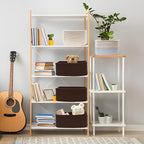 COMFY-HOMI 11.5"x7.5"x4.7" Storage Baskets for Organizing | Cotton Rope Woven Basket | Toy Storage Bin Box | Basket for Shelv