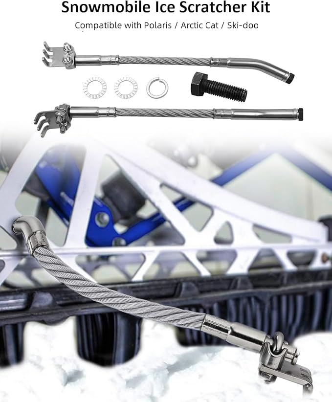 𝐍𝐄𝐖 Snowmobile Ice Scratcher Kit Fit for Polaris/Arctic Cat/Ski-doo, Left and Right 2 Pack