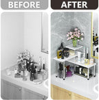 ZHWS Bathroom Counter Organizer Corner Shelf – Bathroom Organization Bamboo 3 Tier Spice Rack Makeup Organizer Bookshelf Spac