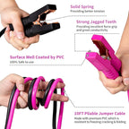 Roadside Emergency Car Kit for Vehicles, Car Safety Kit with Jumper Cables, Safety Hammer, Pink Car Accessories Road Trip Ess