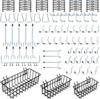 1/4 inch Extra Thick Pegboard Accessories Kit,Only Suitable for 1/4" Pegboard Board,Includes Three Baskets and Multiple Types