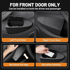 Shademax 2PCS Car Front Door Trash Can for Tesla Model Y Juniper 2026 2025, Side Door Storage Box Organizer with Push-to-Open Lid Design ABS Front Seat Garbage Can Bin for New Model Y Accessories 2026