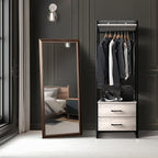 Sorbus Clothing Rack with Drawers - Clothes Stand Dresser - Wood Top, Steel Frame, & Fabric Drawers - Tall Closet Storage Org