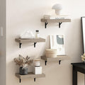 Furinno Tanna Floating Shelves for Wall Set of 4, 15-Inch Wall Shelf, Wall Mounted Shelf, for Bathroom, Home Office, Living R