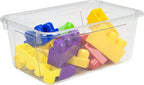 Storex Small Cubby Bin, 12.2 x 7.8 x 5.1 Inches, Clear, 5-Pack (62464U05C)