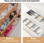 Fordonral Drawer Organizer Clothes, Foldable Fabric Dresser Organizer Closet Organizers and Storage Box for Underwear,Folded 