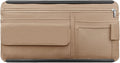 Car Sun Visor Storage Bag, Soft Leather Surface Organizer, Scratch-Resistant Auto Sunshade Organizer Bag, Can Store ID Card, Eyeglasses, Pen, Driving License etc (Beige)